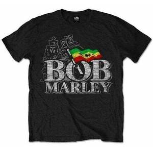 Bob Marley Ing Distressed Logo Black L kép