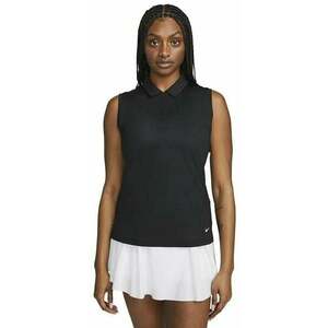 Nike Dri-Fit Victory Womens Sleeveless Golf Polo Black/White S kép