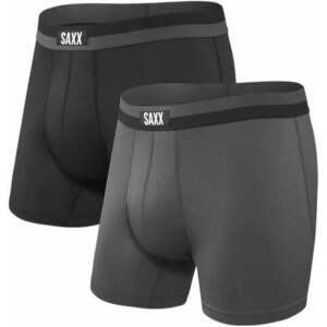 SAXX Sport Mesh 2-Pack Boxer Brief Black/Graphite XL Fitness fehérnemű kép