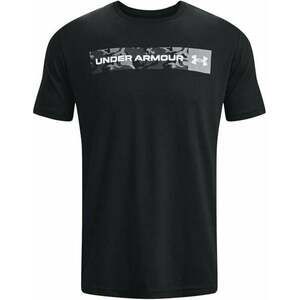 Under Armour Men's UA Camo Chest Stripe Short Sleeve Black/White 2XL Fitness póló kép
