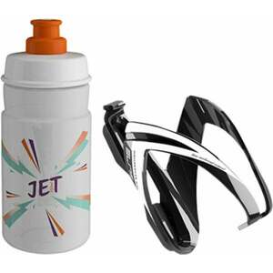 Elite Cycling CEO Bottle Cage + Jet Bottle Kit Black Glossy/Clear Orange 350 ml Palack kép