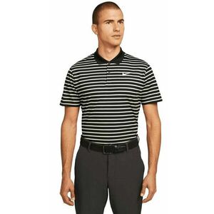 Nike Dri-Fit Victory Mens Striped Golf Polo Black/White S kép