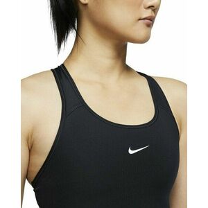 Nike Dri-Fit Swoosh Womens Medium-Support 1-Piece Pad Sports Bra Black/White S Fitness fehérnemű kép