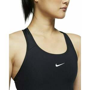 Nike Dri-Fit Swoosh Womens Medium-Support 1-Piece Pad Sports Bra Black/White XL Fitness fehérnemű kép