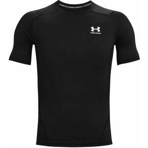 Under Armour Men's HeatGear Armour Short Sleeve Black/White XS Fitness póló kép