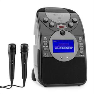 Auna ScreenStar karaoke rendszer, kamera, CD, USB, SD, MP3, 2 mikrofon, fekete kép