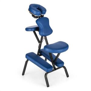KLARFIT MS 300 masszázs szék, tetováló szék, 120 kg, szállítótáska, kék kép