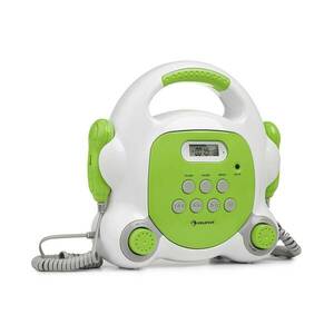 Auna Pocket Rocker BT, karaoke lejátszó, BT, USB port, MP3, 2x mikrofon, zöld kép