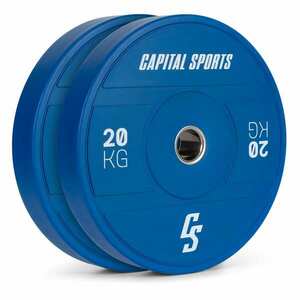 Capital Sports Nipton 2021, tárcsasúlyok, bumper plate, 2 x 20 kg, Ø 54 mm, edzett gumi kép