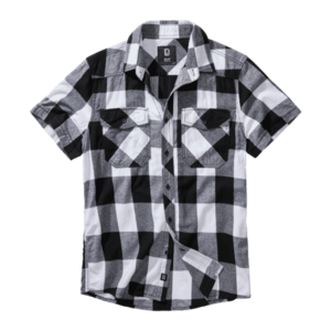 Brandit kockás rövid ujjú ing, fehér/fekete kép
