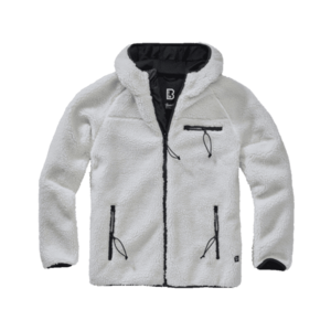 Brandit fleece kapucnis kabát Teddyfleece Worker, fehér kép