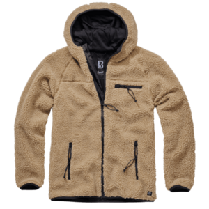 Brandit fleece kapucnis kabát Teddyfleece Worker, teve színű kép