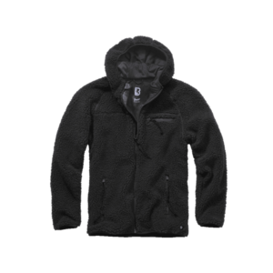 Brandit fleece kapucnis kabát Teddyfleece Worker, fekete kép