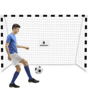 Futballkapu 300x200 cm, összecsukható focikapu, fehér kép