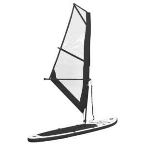 Fekete és fehér felfújható állószörf vitorlaszettel kép