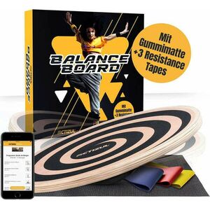 Fa Balance Board, egyensúlyozó deszka készlet applikációval, gumi... kép