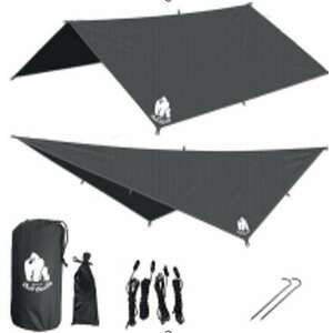 Ponyvás sátor függőágy felett 300cm fekete kép
