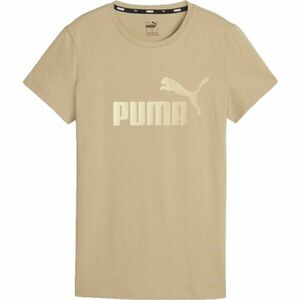 Puma ESS+ METALLIC LOGO TEE Női póló, bézs, méret kép