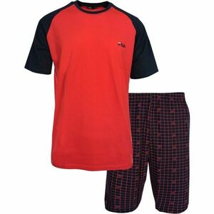 Fila SET SHORT SLEEVES T-SHIRT AND SHORT PANTS IN JERSEY Férfi pizsama, piros, méret kép