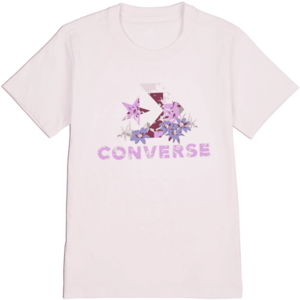 Converse STAR CHEVRON ABSTRACT FLOWERS TEE Női póló, rózsaszín, méret kép
