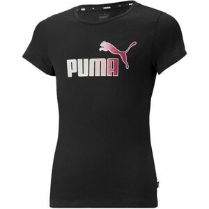 Puma ESS+BLEACH LOGO TEE Lány póló, fekete, méret kép