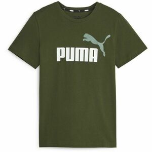 Puma ESS + 2 COL LOGO TEE Fiú póló, zöld, méret kép