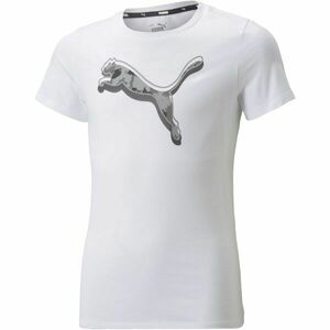 Puma ALPHA TEE G Lány póló, fehér, méret kép
