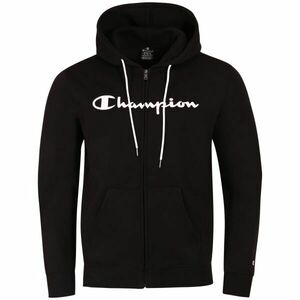 Champion HOODED FULL ZIP SWEATSHIRT Férfi cipzáras pulóver, fekete, méret kép