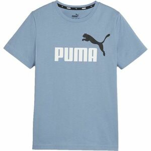 Puma ESS + 2 COL LOGO TEE Fiú póló, világoskék, méret kép