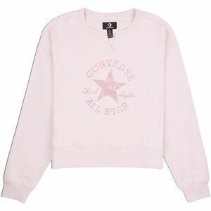Converse CHUCK PATCH INFILL CREW Női pulóver, rózsaszín, méret kép