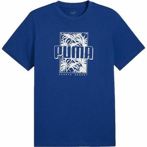 Puma ESSENTIALS + PALM RESORT GRAPHIC TEE Férfi póló, sötétkék, méret kép