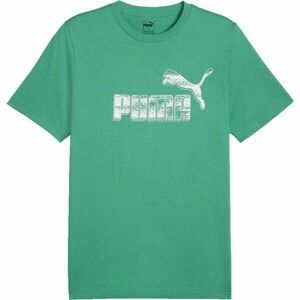 Puma GRAPHIC NO.1 LOGO TEE Férfi póló, zöld, méret kép