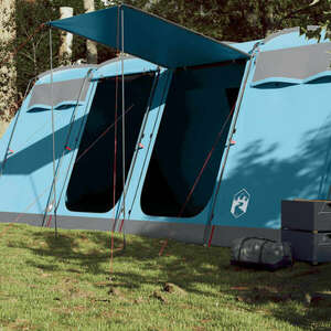 vidaXL 10 személyes kék vízálló alagút alakú családi sátor kép