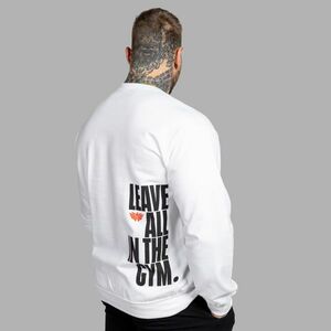 Férfi fitness pulóver Iron Aesthetics Leave, fehér kép