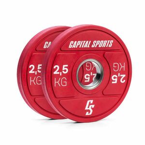 Capital Sports Nipton 2021, tárcsasúlyok, bumper plate, 2 x 2, 5 kg, Ø 54 mm, edzett gumi kép
