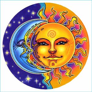 Mandala Ablakmatrica - Nap Hold kép