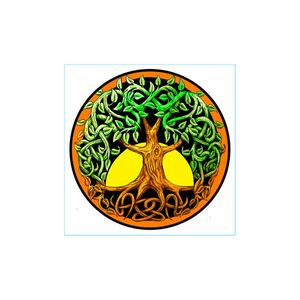 Mandala Ablakmatrica - Életfa barna kép