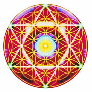Mandala Ablakmatrica - Élet virága piros kép