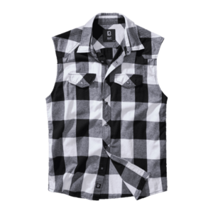 Brandit Karó ujjatlan ing, fehér fekete kép