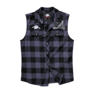 Brandit Ozzy ujjatlan ing, fekete szürke kép