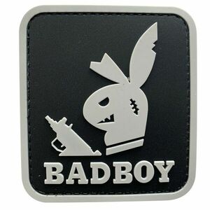 WARAGOD Tapasz 3D Bad Boy with Gun fekete 7.7x6.9cm kép
