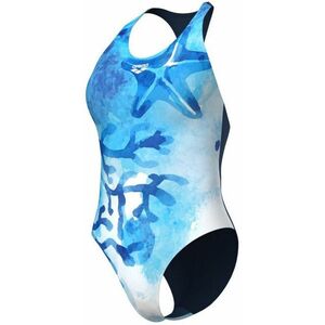 Arena seafloor swimsuit y back navy/turquoise multi xl - uk38 kép