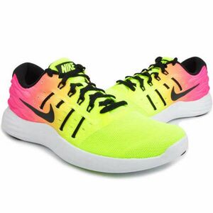 Nike Lunarstelos férfi sportcipő, zöld/rózsaszín, 40, 5 kép