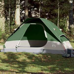 vidaXL 6 személyes zöld vízálló kupolás családi sátor kép