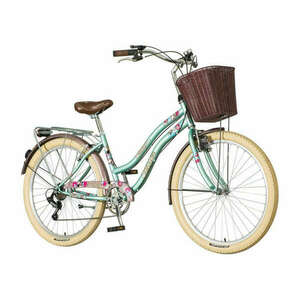 Visitor Bubilas virágos női cruiser kerékpár világoskék kép