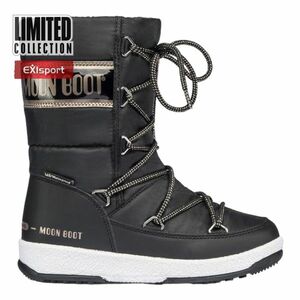 MOON BOOT-Girl Quilted WP black/copper Fekete 31 kép