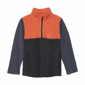 COLOR KIDS-Fleece Pulli - Colorblock, orange kép