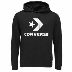 Converse FLEECE SCRIPTED LOGO PULLOVER HOODIE Férfi pulóver, fekete, méret kép