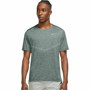 Nike DF RISE 365 SS Férfi póló futáshoz, zöld, méret kép