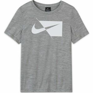 Nike DRY HBR SS TOP B Fiú edzőpóló, szürke, méret kép
